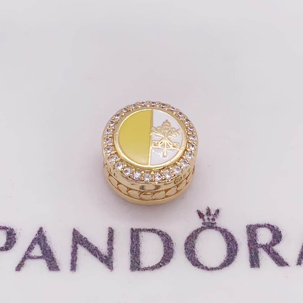 Pandora VATICAN Flag pendant Gold-Plated